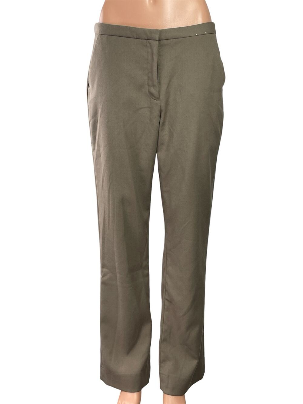 Abercrombie & Fitch Women's Taupe Gray High Rise Wide Leg Trousers Pants Size 28